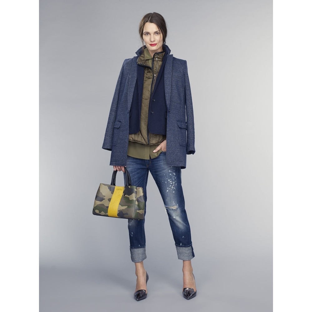 BANANA REPUBLIC Knit DB Longline Wool Blend Staple Boyfriend Blazer Size 4